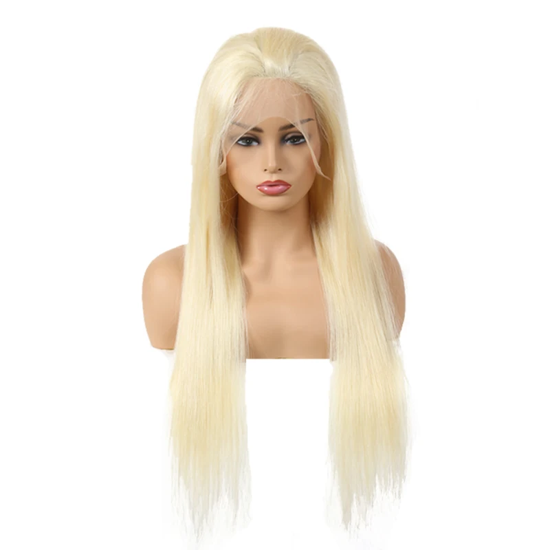 13x6 613 Blonde Бразильский Прямые локоны волос парики 8-26 дюймов 150% плотность 613 Блондин/натуральный черный прямые Синтетические волосы на кружеве парик 13x4/13x6 - Цвет: 13x6 613 Blonde