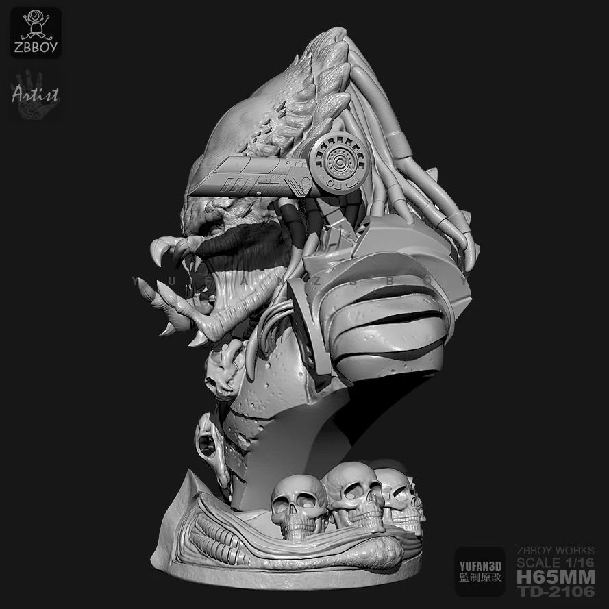 Tanie 65MM zestawy żywiczne popiersie Predator model żywiczny żołnierz samonośny TD 2106