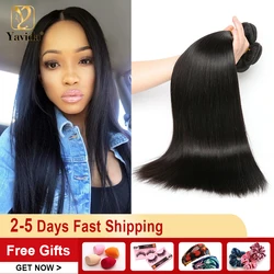 Yavida Natural Color Straight Human Hair Bundles 8A Grade 100% Peruvian Human Hair Bundles Vendors Wholesale 2-5 Fast Shipping
