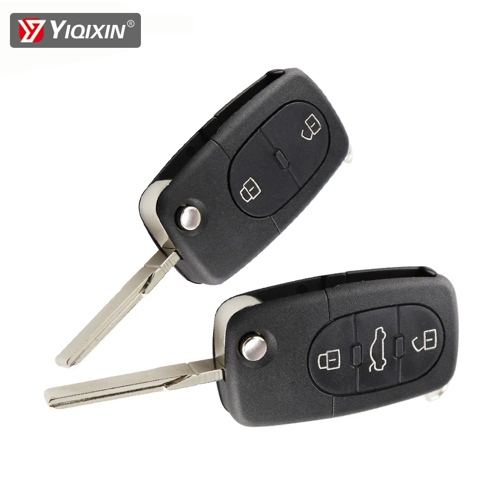 YIQIXIN флип 2 3 кнопки складной дистанционный ключ чехол для Audi TT A2 A3 A4 A6 A8 Quattro CR2032