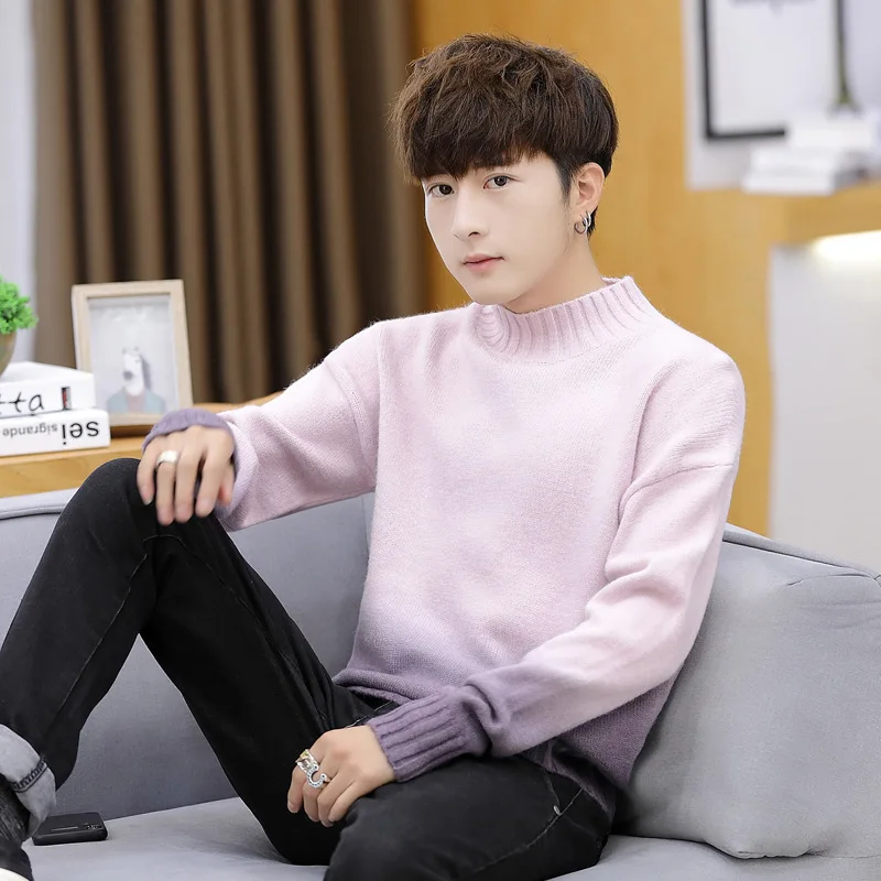 Autumn men's fashionable casual sweater stretch Pullover Autumn men's fashionable casual sweater stretch Pullover