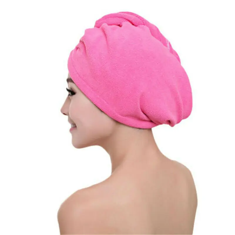 Женское банное полотенце из микрофибры для волос, быстросохнущая Шапочка-полотенце для душа, шапка тюрбан, повязка на голову, купальные Инструменты для женщин