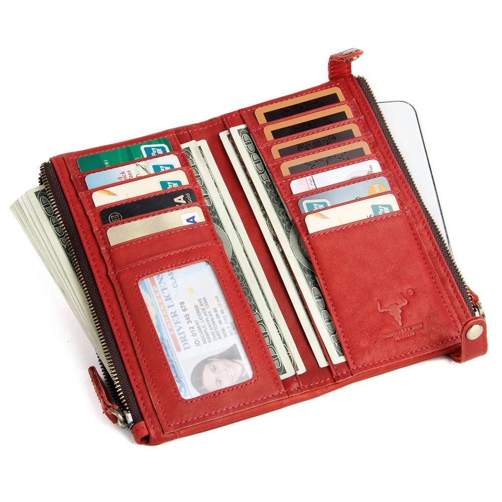 Модные кошельки из натуральной кожи длинный женский кошелек клатч портмоне