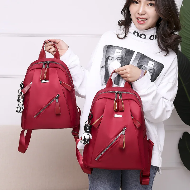 

Backpack Women's Versatile Simple Anti-Theft Casual Dual Purpose Women's Backpack Fashion 2019 New Style Korean-style School Bag