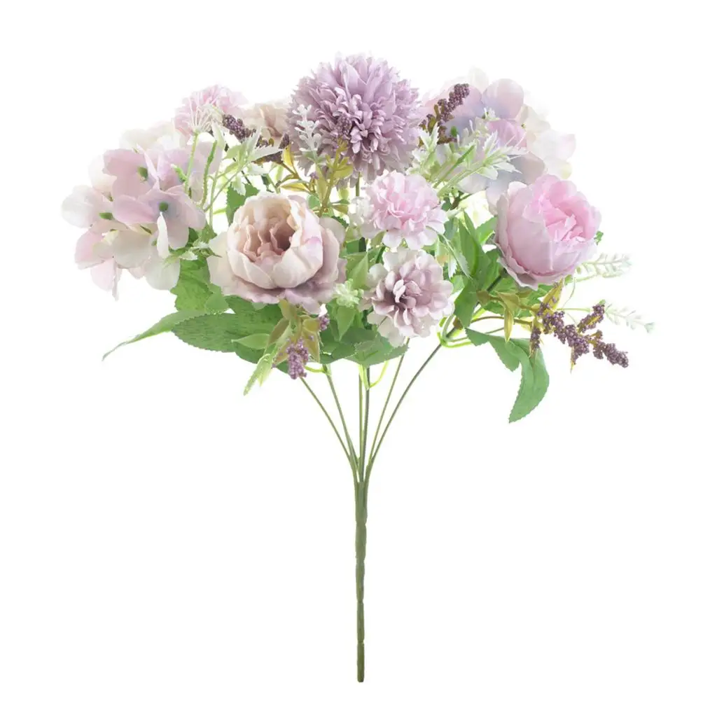 7-Head Artificial Fake Peony Flower Bridal Hydrangea Home Wedding Garden