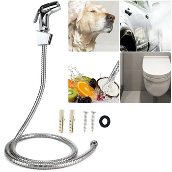 

Shower Bidet Sprayer Hose Holder Bathroom Toilet Stainless Steel 150cm