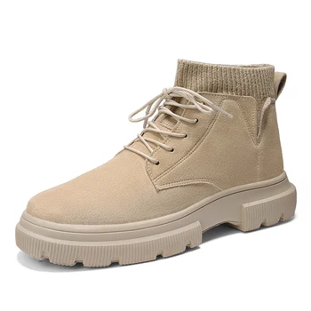 

JINBEILE Winter Fashion Hiking Shoes Men Mountain Climbing Shoes Outdoor Tactical Military Hunter Boots Man Warm Sock Sneakers