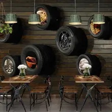 Индивидуальные большие фрески ностальгические автомобильные шины фоновые обои фрески