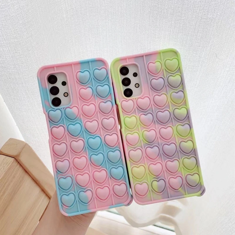 silicone case samsung Push it Case For Samsung Galaxy A20 A30 A30s A50 A21 A31 A51 A71 Pop Cover for Samsung S21 S20 S10 S9 Plus Note 9 10 20 Ultra samsung silicone cover