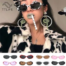 TTLIFE, gafas de sol de Color de vaca, monturas pequeñas para mujer, 2019, Vintage, Negro, Rosa, gafas de sol para mujer, nueva moda, gafas de sol con personalidad