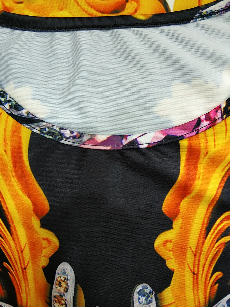 Dashiki, Новое поступление, золотая цепочка и драгоценный камень, с принтом, женское платье в африканском стиле, большие размеры, модные женские вечерние широкая юбка