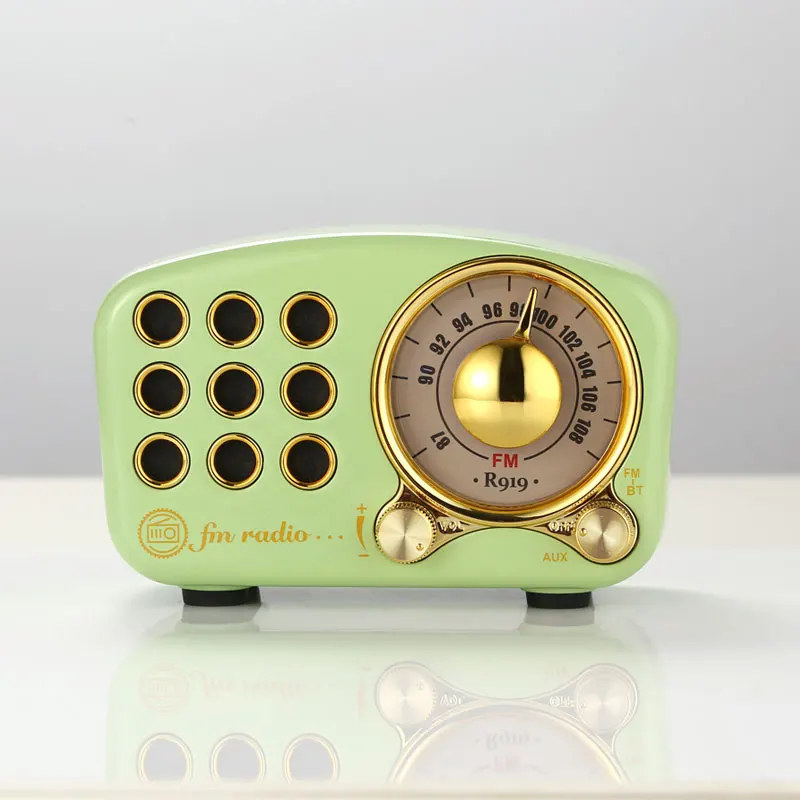 

Vintage Bluetooth Speaker Retro Radio-Wireless Speaker Portable FM Radio with Classic Style, Bluetooth5.0 TF Card Slot, AUX