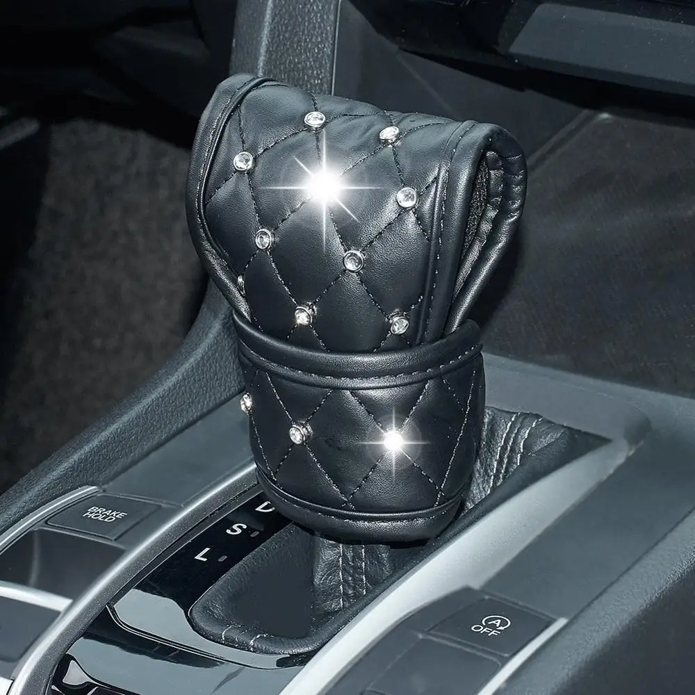 Автомобильный Bling рукоятка рычага переключения передач Чехол с украшением в виде
