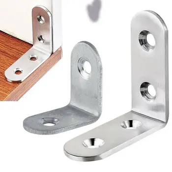 

10 Pcs L-shaped Metal Right Angle Bracket Thick Stainless Steel Corner Code Right Angle Home Board Support Furniture Link