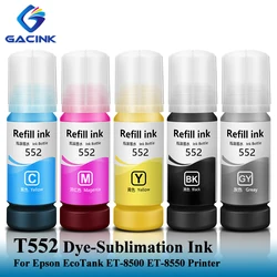 GACINK – bouteille d'encre par Sublimation T552 552, 5 couleurs, pour imprimante Epson ecotang ET 8500 ET 8550 Supertank, transfert de chaleur 