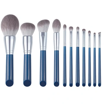 

11Pcs Azure Makeup Brushes Set Foundation Powder Blush Eyeshadow Concealer Lip Eye Make Up Brush Cosmetic Brush