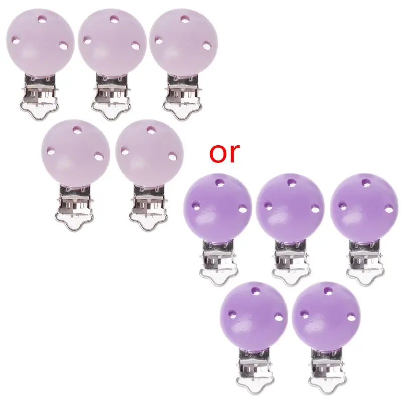 5 шт металлические деревянные детские соски зажимы однотонные держатели соска для младенцев застежки
