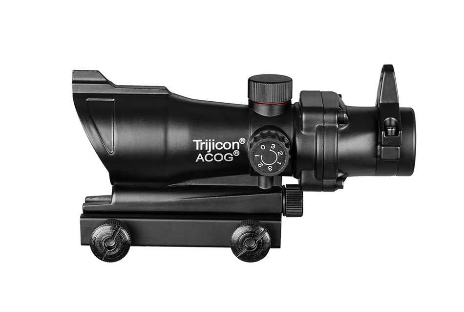 Охотничий Прицел ACOG 1X32 красный зеленый крест прицел тактический оптический прицел для страйкбола пистолет подходит 20 мм рельс