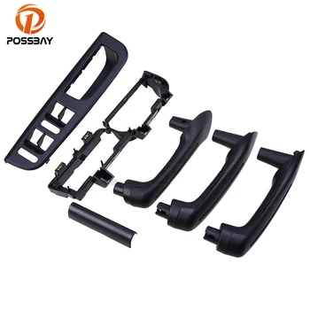 

POSSBAY 6Pcs Car Master Window Switch Control Panel Trim Bezel Interior Door Grab Handle Set for VW Golf IV 4 GTI/R32/Variant