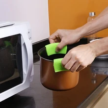 Новые многоцветные кухонные силиконовые изолированные перчатки для духовки, кастрюля, держатель для ушей, ручки, анти-горячие перчатки, кухонные аксессуары