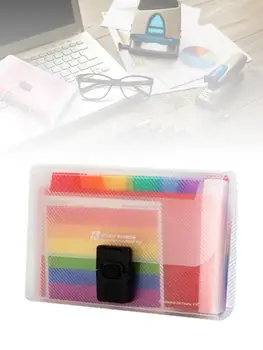 

A6 File Folder, 13 Pockets Rainbow Expanding Folder Mini Index Accordion Folder Organizer For Files Documents Cards Certificates