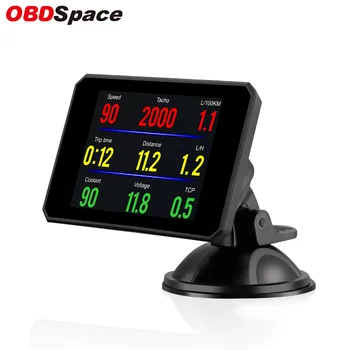 

OBDSPACE P16 Diagnosis HUD Display On Board Computer Car Water Temperature Volt Digital Display Fuel Consumption Car Speed Gauge