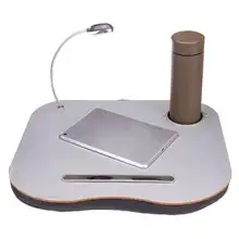 Hohe dichte Schwamm Computer Schreibtisch Rack Regal Schlafsaal Bett Runde Schreibtisch Tragbare Buch Lesen Tray Laptop Stand Tisch Mit LED Lampe