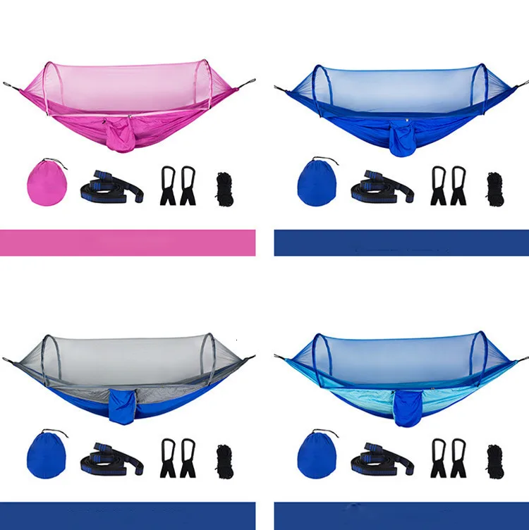 Армейский зеленый быстро открытый гамак анти-москитный Открытый Кемпинг подвесной стул портативный Большой спальный гамак