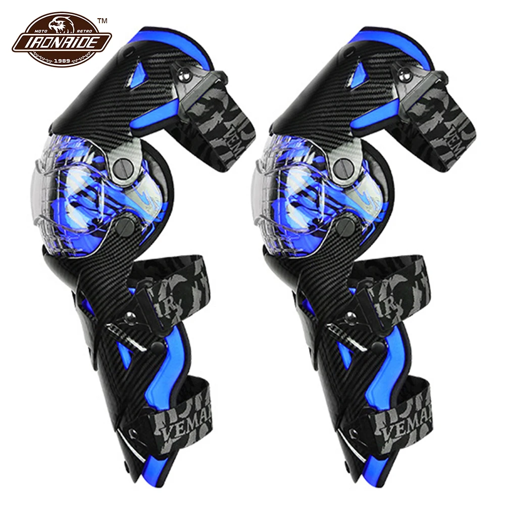Blue Motocross Knee Pads Motorcycle Knee Guard Moto Protection Motocross Equipment Motorcycle Knee Protector Safety Guards