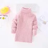 PHILOLOGY pure color flash yarn fall winter boy girl kid thick turtleneck shirts solid high collar pullover sweater ► Photo 3/6