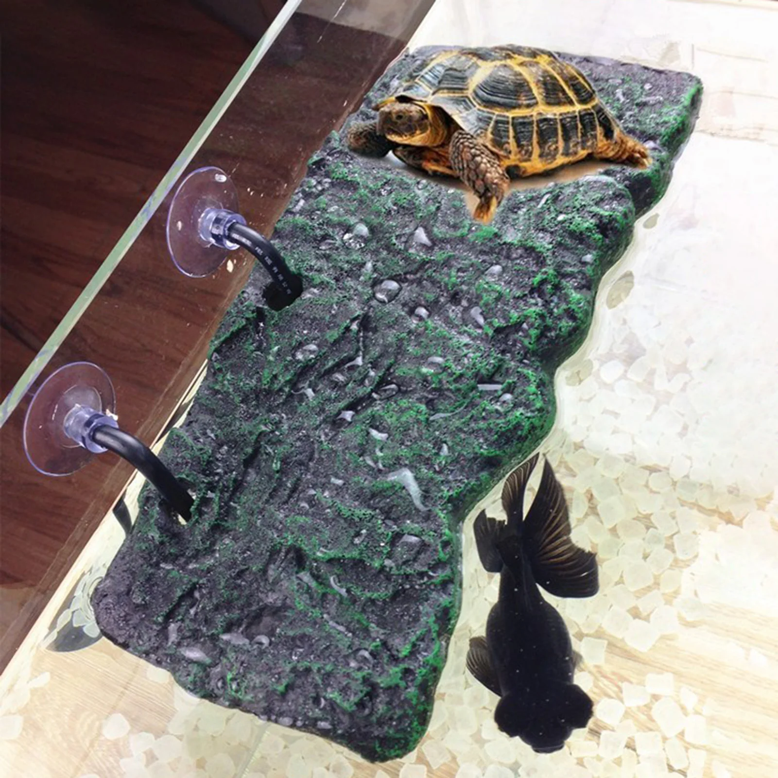 1 Set Tortoise Terrace turtle island Floating Island Design Simple Installing Bakelite Amphibian Climbing Platform for Fish Bowl