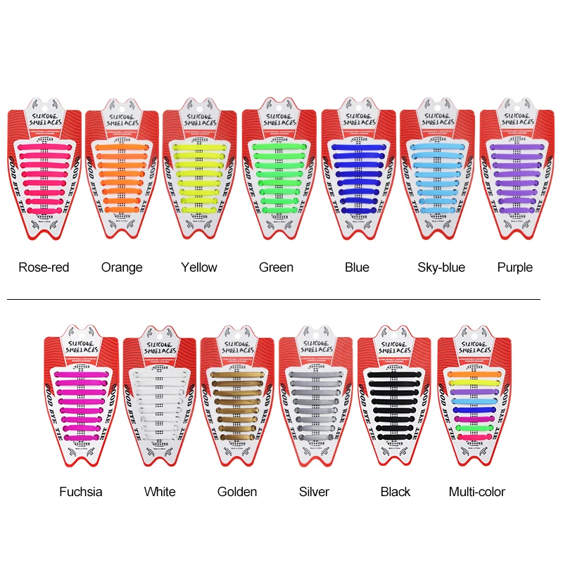 16 шт./компл. без завязок; обувь со шнуровкой для отдыха из эластичного силикона Водонепроницаемый легко носить шнурки для Для женщин и производства гудьера 12 Цветов