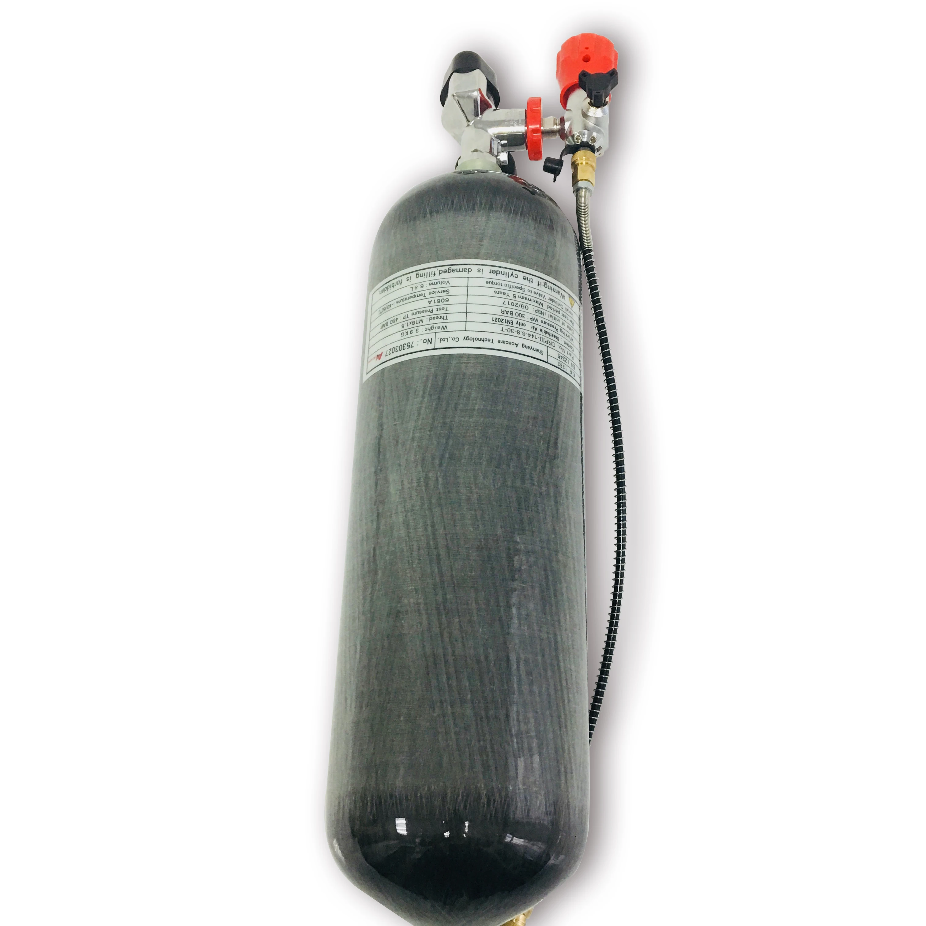 AC168201 Acecare 6.8L винтовки со сжатым воздухом 4500Psi Пейнтбольный Танк ВВС Pcp углеродное волокно цилиндр воздушный софтпистолет 300 бар танк