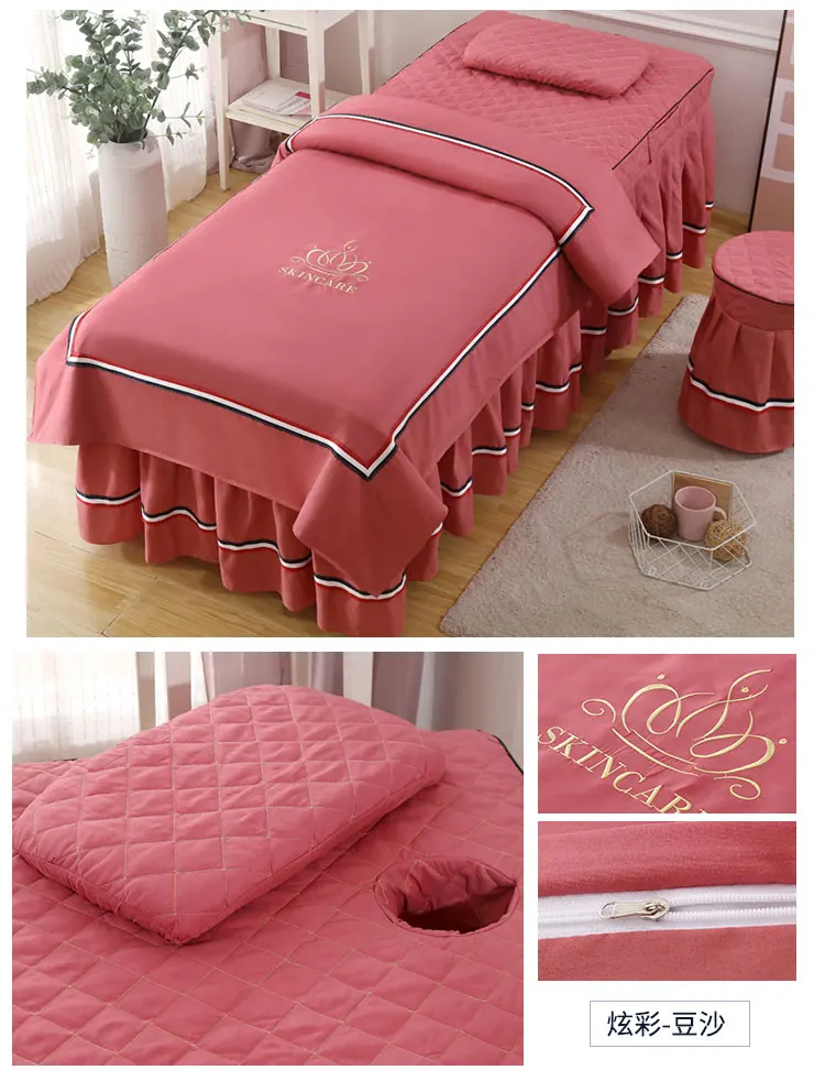 Massagem Spa Bedskirt, Fronha, StoolCover, Capas De