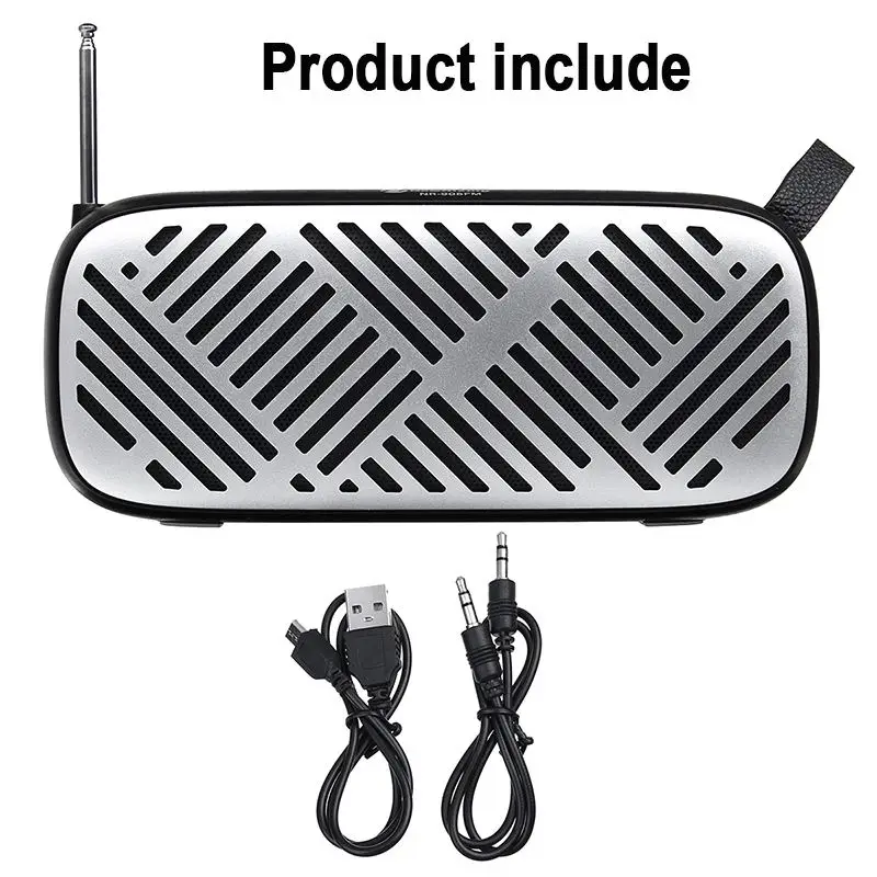 Перезаряжаемый bluetooth 5,0 FM радио двойной радио динамик поддержка FM USB Micro SD карта MP3-плеер беспроводной динамик