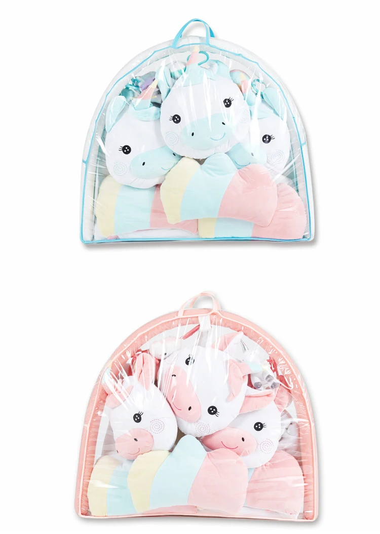 Plush Baby Gym Hout Toys Baby Play Gym Soft Unicorn Baby Rack Playmat