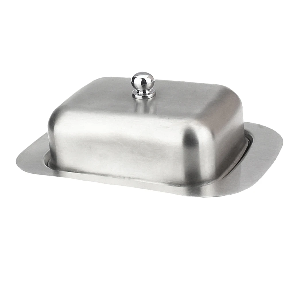 Stainless Steel Butter Dish Food Serving Tray Hotel Buffet Fruit Storage B 