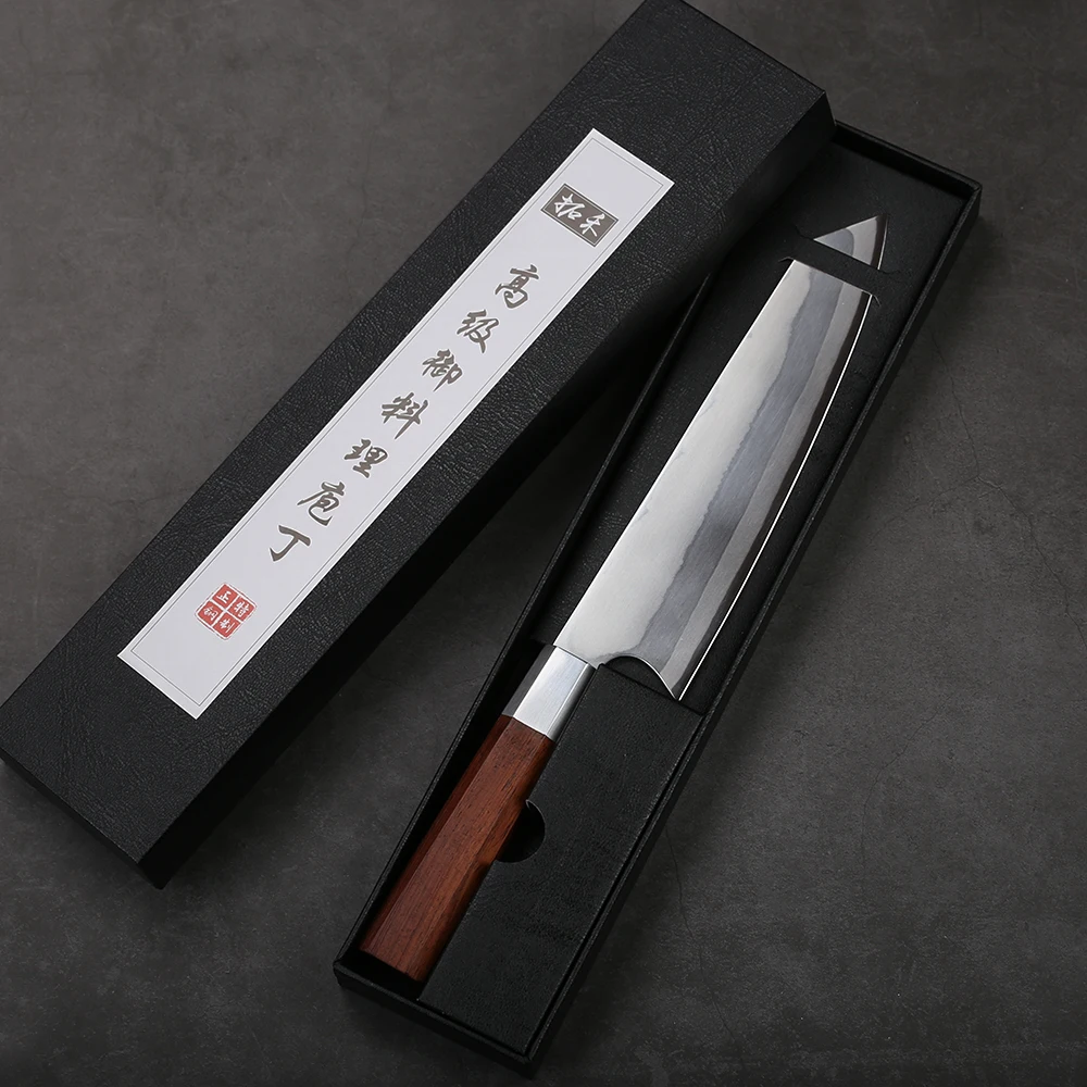 TURWHO 8 дюймов японский шеф-повар Ножи 7-Слои Дамаск из нержавеющей стали Кухня ножи Pro Пособия по кулинарии ножи W/палисандр восьмиугольная ручка