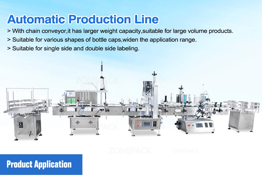 ZONEPACK Настольная автоматическая машина для розлива и укупорки напитков, растворителей, перистальтический насос для электронных соков, этикетировочная машина для производственной линии 