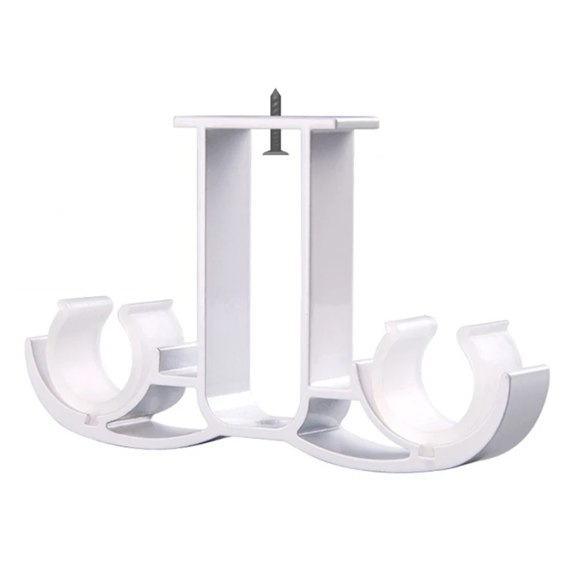 1pc Double Curtain Rod Brackets Window Hardware Holder Home Decor 97BB