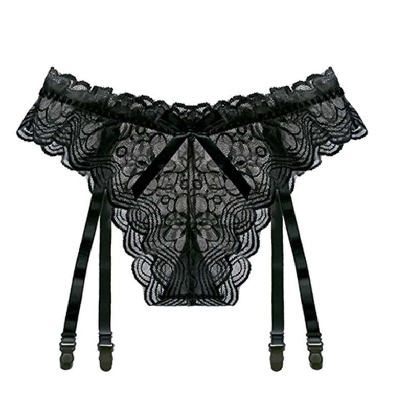 Portejarretelle,Portejarretelles en dentelle transparente pour femme,sousvêtements sans