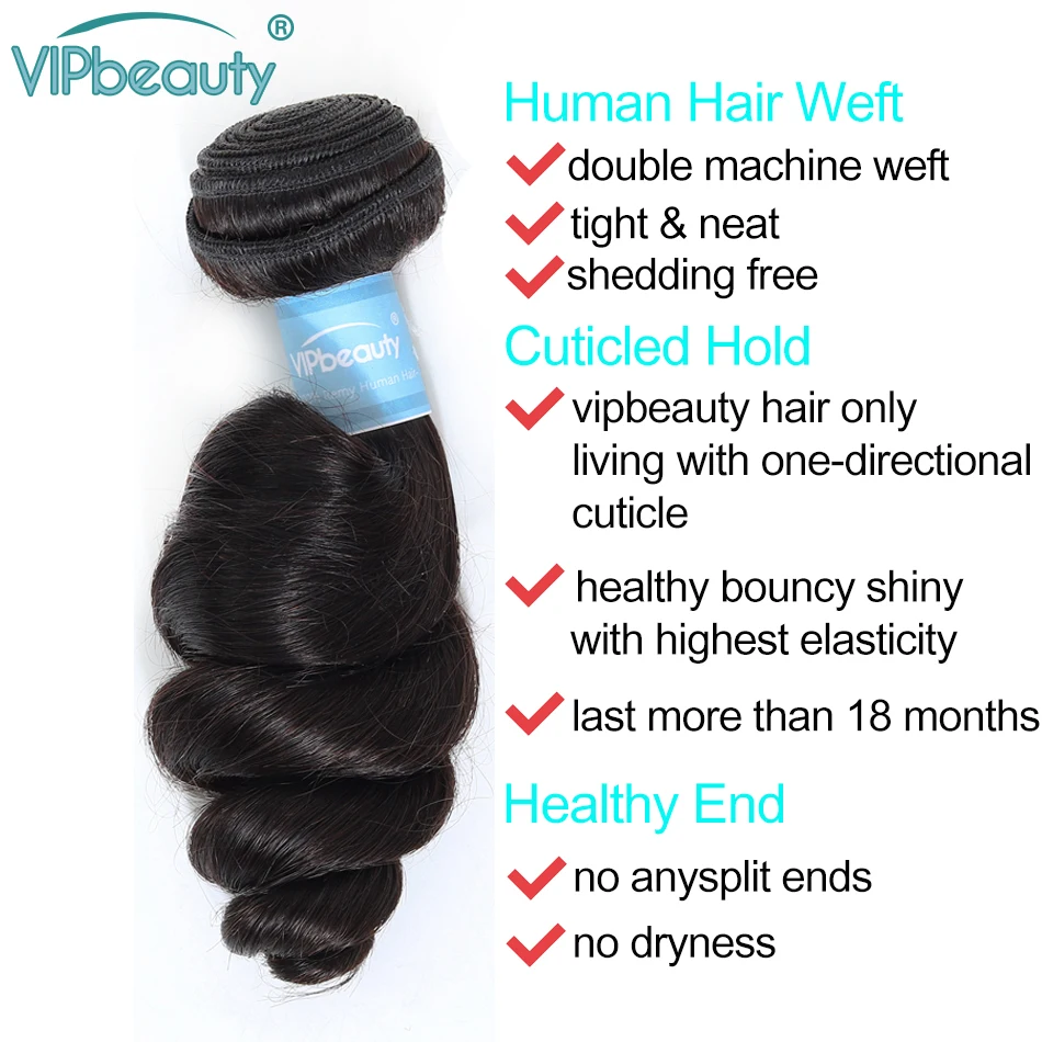 VIPBEAUTY, волнистые волосы, пряди с закрытием, человеческие волосы Remy, пряди с закрытием, бразильские волнистые пряди, 8-28 дюймов