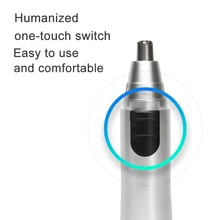 Электробритва для удаления волос в носу триммер встроенный из нержавеющей стали двойной лезвия водонепроницаемый JS11
