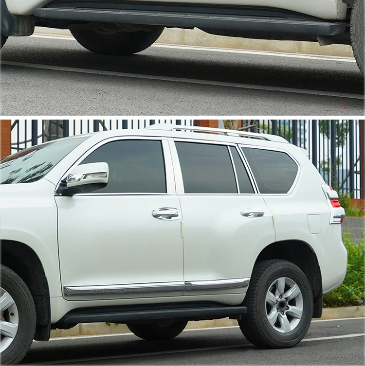 Подходит для Toyota Prado оригинальная обшивка кузова хромированная декоративная Боковая дверь формирующая внешние украшения аксессуары
