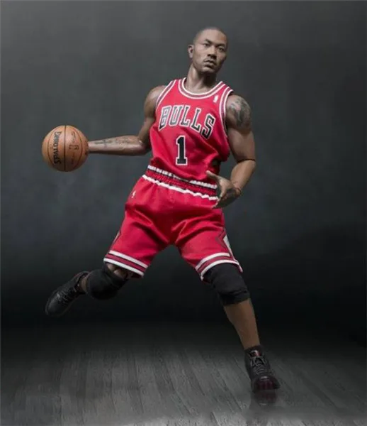 

33cm Nba Basketball Star DELICK ROSE 1/6 Scale Action Figures Super Movable Joints Pvc Figurines High Quality Colection Toys