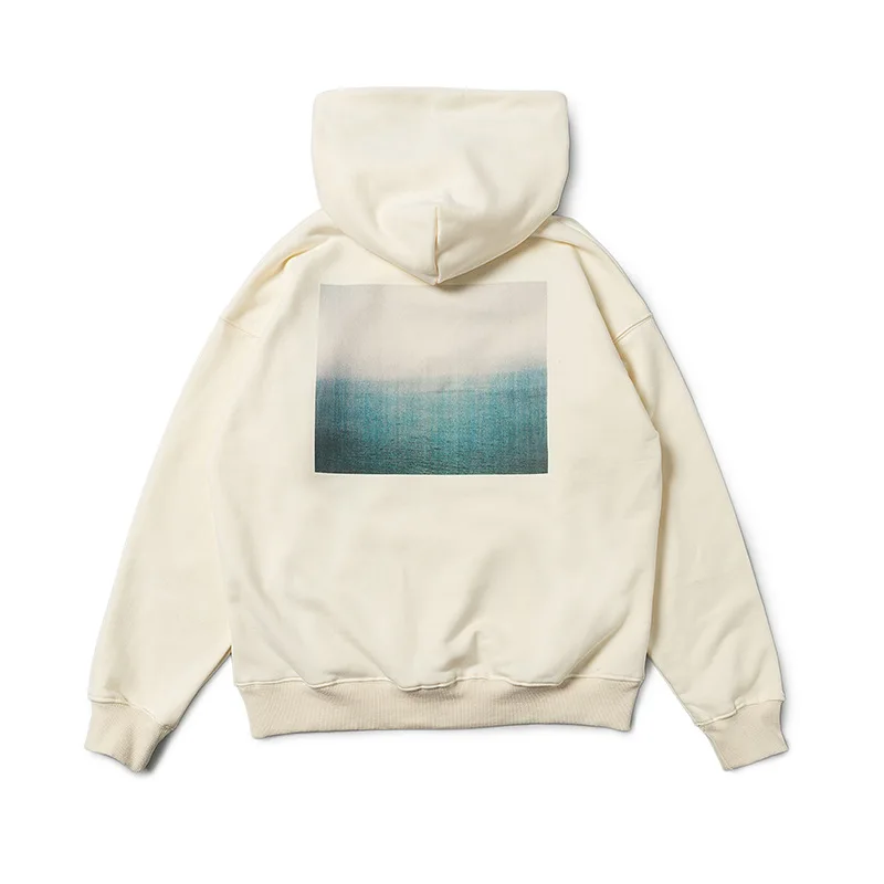 

Fog Star Celebrity Style Beach Photo California Qualified Hoodie Beige plus Velvet Hoodie Oversize Type