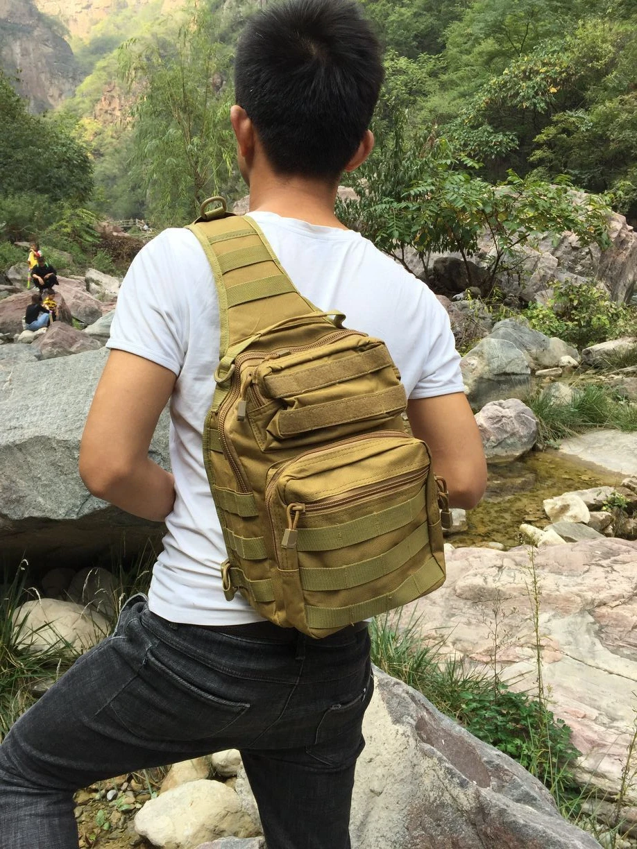 Большая тактическая сумка на плечо, Армейский Камуфляж, военный слинг, рюкзак через плечо, для охоты, кемпинга, путешествий, водонепроницаемый