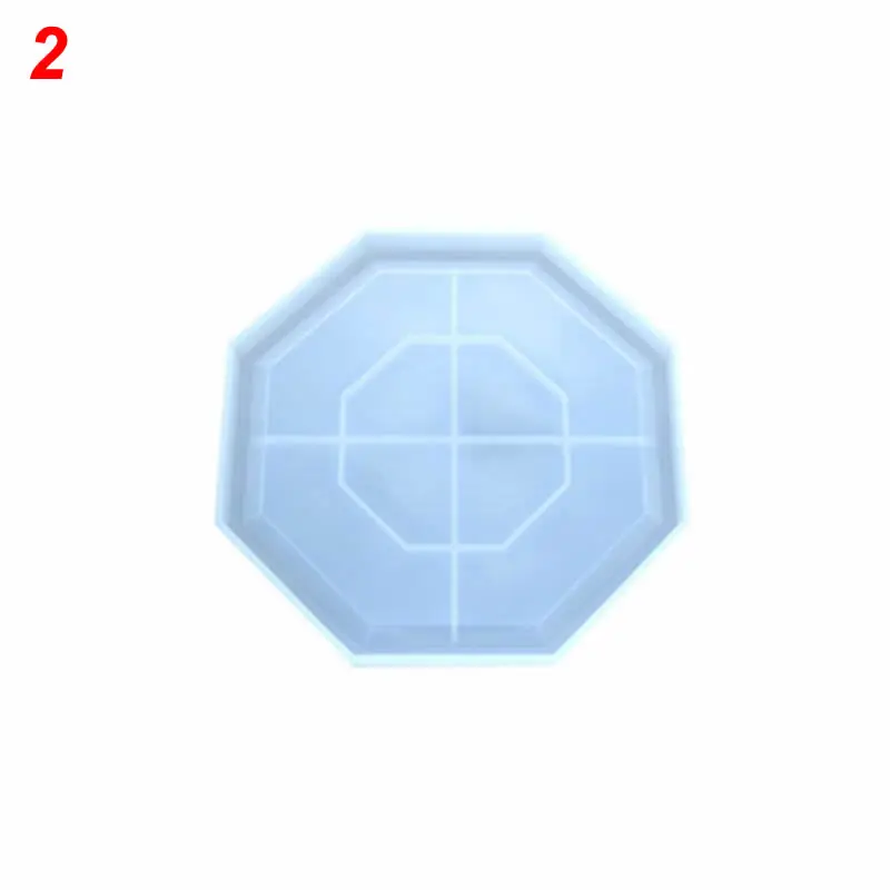 Сделай Сам кристалл эпоксидной смолы круглый ручной работы стол подставка коврик плесень AXYD - Цвет: 2