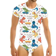 ABDL Onesie Adult Baby Snap Crotch Romper Littlespace Bodysuit Dinosaur ABDL Onesie Adult Baby Snap Crotch Romper Littlespace Bodysuit Dinosaur