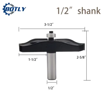 

1/2” milling cutters Carbide Raised Panel Router Bit with Ogee Wood Door Large Router cutters for wood carbide carpentry tools